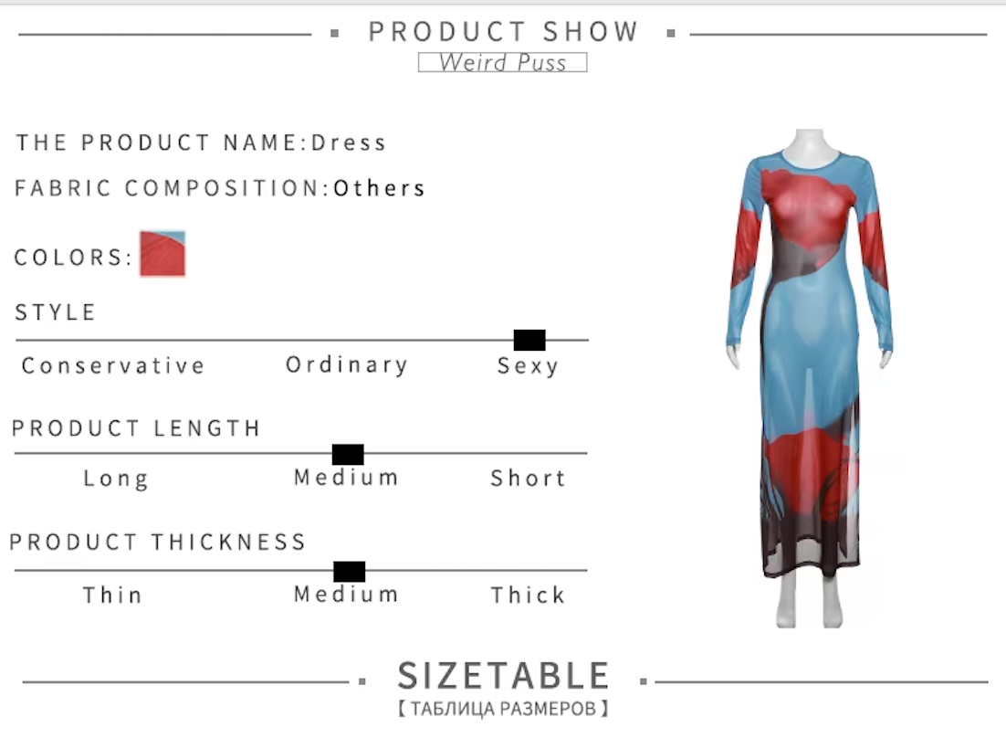 TainaSee Through Rose Print Sexy Mesh Summer Long Sleeve Side Split Maxi Bodycon Dress
Bust: 29.92-37.80"
Waist: 23.62-31.50"
Sleeve Length: 23.62"
Hip: 30.71-37.TainaFemme FineryyFemme Fineryy