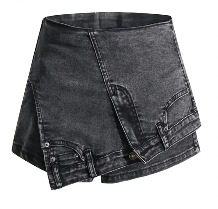 AbigailPatchwork Pocket Irregular Chic Denim Shorts Waist Zipper Skort

Waist Size: 29.92"


Hip Size: 37.80"


Length(Bottoms): 11.02-14.17"


Thigh Size: 24.41"






FabAbigailFemme FineryyFemme Fineryy