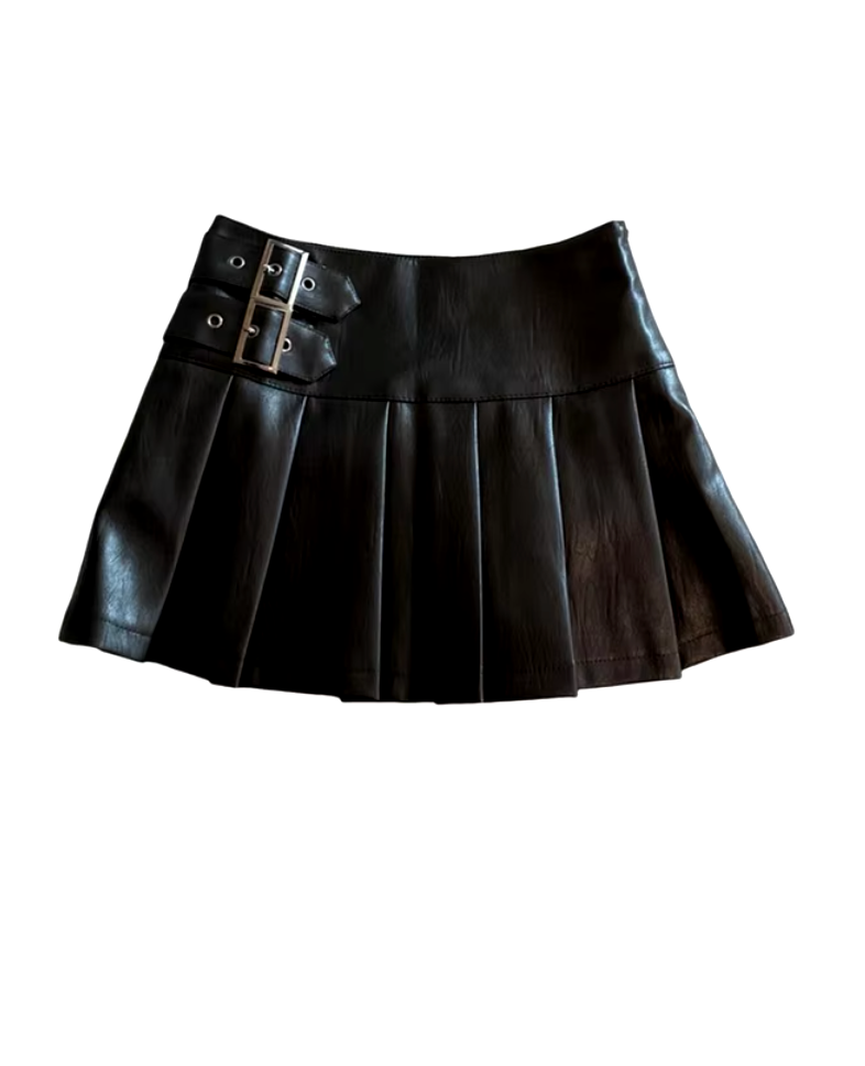 TiffanyLeather Vintage High Waist Pleated Mini Skirts Streetwear 

Fabric Type: Leather




Model is wearing a .... in Black.TiffanyFemme FineryyFemme Fineryy