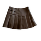 TiffanyLeather Vintage High Waist Pleated Mini Skirts Streetwear 

Fabric Type: Leather




Model is wearing a .... in Black.TiffanyFemme FineryyFemme Fineryy